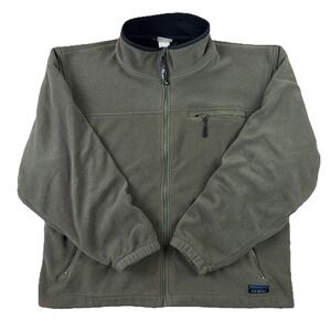Vtg LL Bean Jacket Mens XL Green Fleece Zip Polartec Windbloc 90s USA Made Gorp